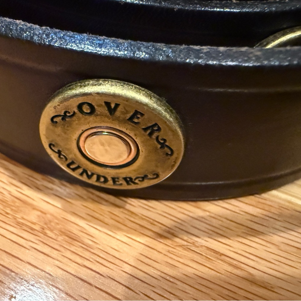 Vintage Orvis Over Under Leather Belt - Picture 3 of 5